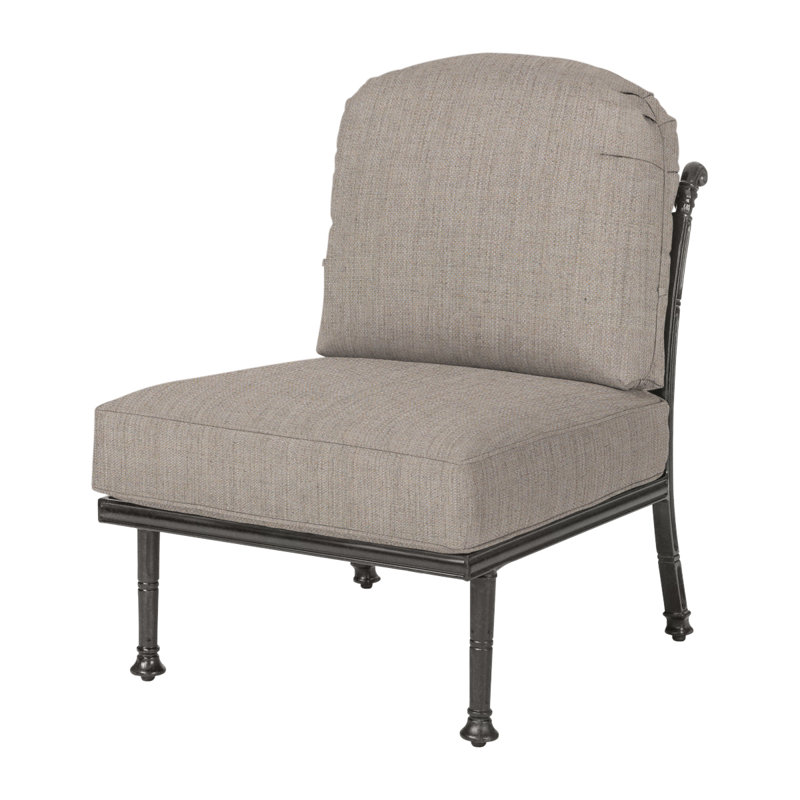 Florence Cast Outdoor Lounge Chair, Cast Ash Sunbrella® Plainweave, Desert Bronze