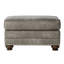 Similicuir gris pierre avec plateau supérieur - structure en bois, assise mi-ferme, rectangulaire, sans dossier, traditionnelle, garniture cloutée rectangulaire dans un décor traditionnel,
