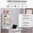 Wall-mounted foldable conversion desk, multi-functional floating office desk with storage shelf, white