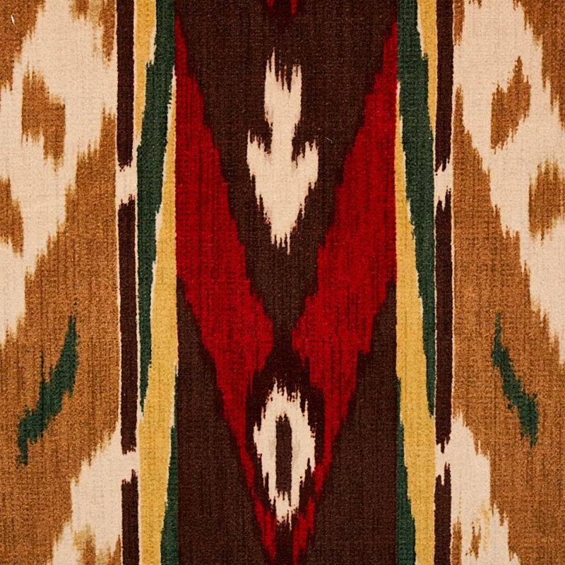 Samar Ikat Velvet Fabric, Gold