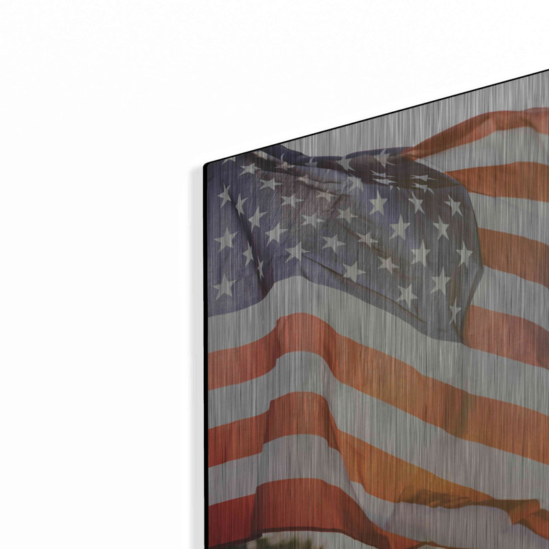«God Bless America» par Epic Portfolio, art mural en métal, H 12 po x l 16 po