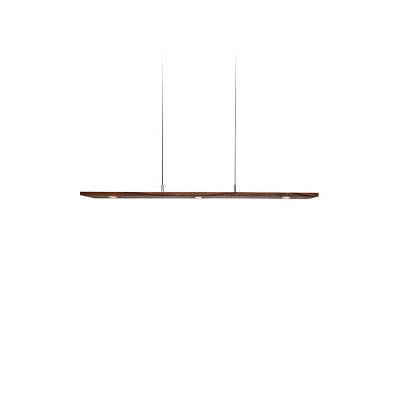 Vix Dimmable LED Pendant, Oiled Walnut, 0.75" H x 48" W x 8" D, 2700K