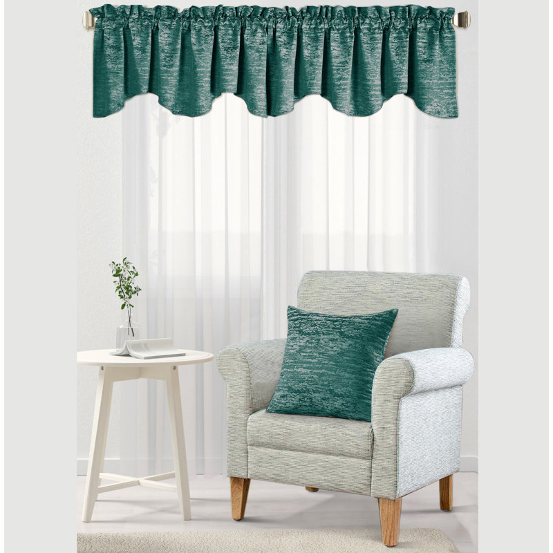Abstract Ruffled Window Valance, Alhambra
