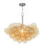 Bubbles Chandelier with Amber Glass-280817178