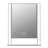 Ellston Nouveau Tri-Tone LED Makeup Mirror with Geometric Frame 360 Degree Swivel Desk Mirror with LED Light-87904743