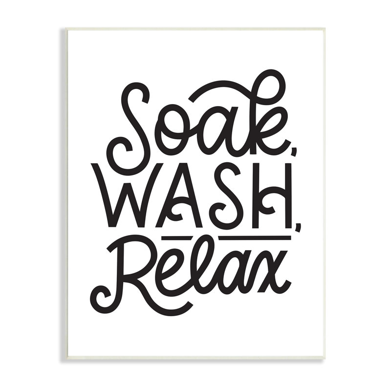 Soak Relax, H 13 po x l 19 po, Plaque murale