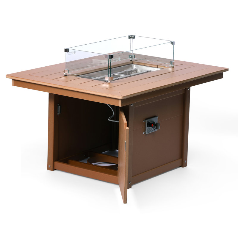 Table de foyer rectangulaire de 34 po x 46 po, 31.5" H x 46" W x 35" D, Brown