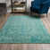 Tapis turquoise en laine touffeté à la main Gilboa