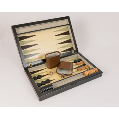 Premier Intex Entertainment Inc Handmade 16.66'' L Solid Wood Backgammon Game Set