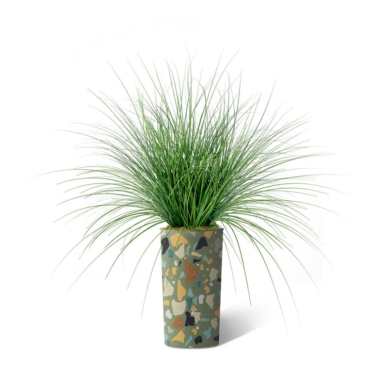 Arbre à oignon en soie - Plantes artificielles dans la décoration de sol extérieure moderne, Bloc de couleur vert
