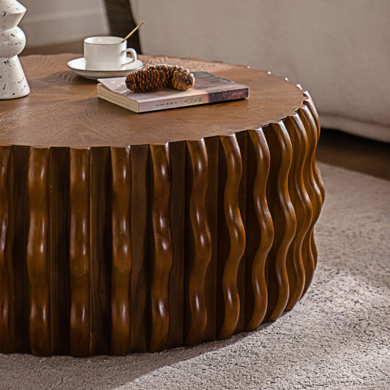 Table basse Ribbed Wave, 13.03' H x 38.62' L x 38.62' W