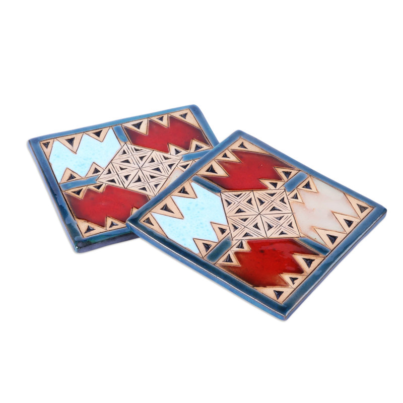 Ceramic Square 2 Piece Coaster Set