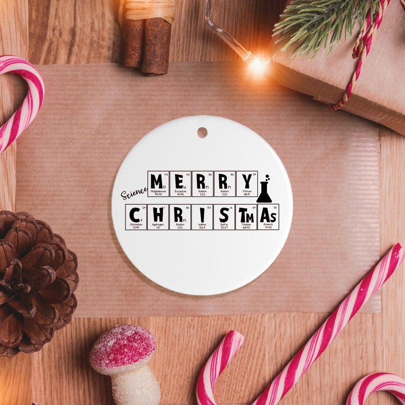 Ornement de Noël tableau périodique