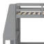 Lit mezzanine multifonctionnel en bois, équipé d'un bureau, de tablettes de rangement, d'un support à vêtements à DEL et à suspendre