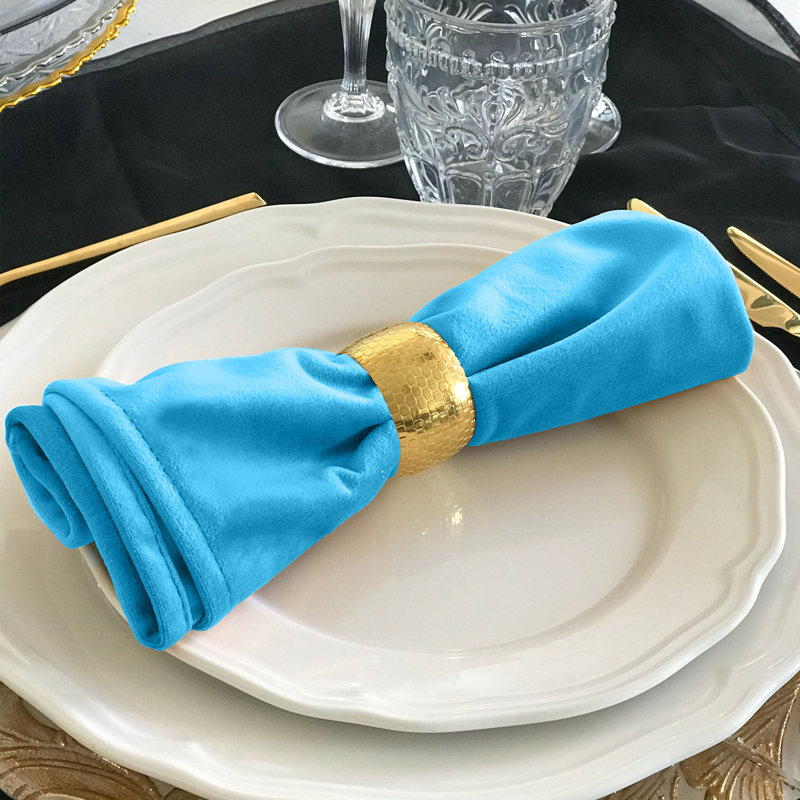 Poly Cotton Enrich Twill Cloth Napkins, Sky Blue