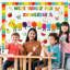 Ensemble de babillard 3D affamé - décorations de classe colorées et ensemble de découpes de cafétéria pour la maternelle, la maternelle et l'école élémentaire (lumineux)