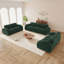 Ensemble de canapés modernes 2 + 2 + 3 places à assise profonde en velours avec éponge haute densité 32D, aucun assemblage requis pour le salon-130622467-130622468