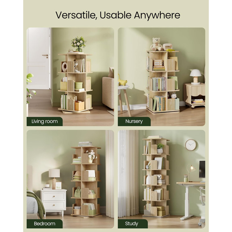 Prattsville 128.3cm H x 39.4cm W Wood Standard Bookcase, Light Oak