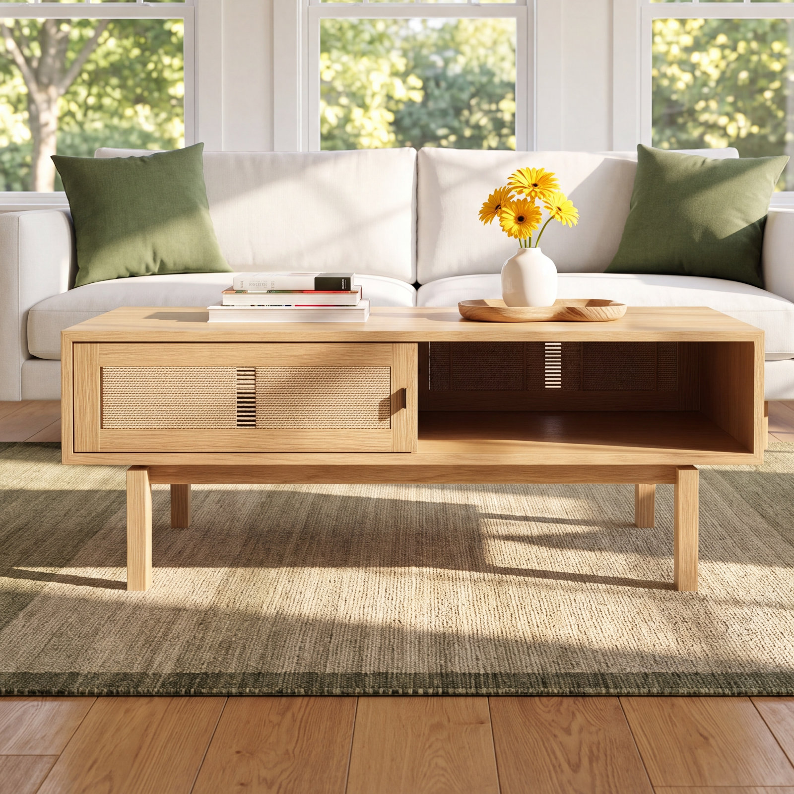 Duncombe 47" Oak Storage Coffee Table