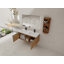 Meuble-lavabo mural 48 po avec double lavabo et support de rangement