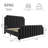 Bed Frame with 50.2" Headboard, Upholstered Platform Bed Frame with Vertical Channel Tufted Velvet Fabric, Extra Large Tufted headboard, Nailhead Trim, No Box Spring Needed-1005828309-1005828311
