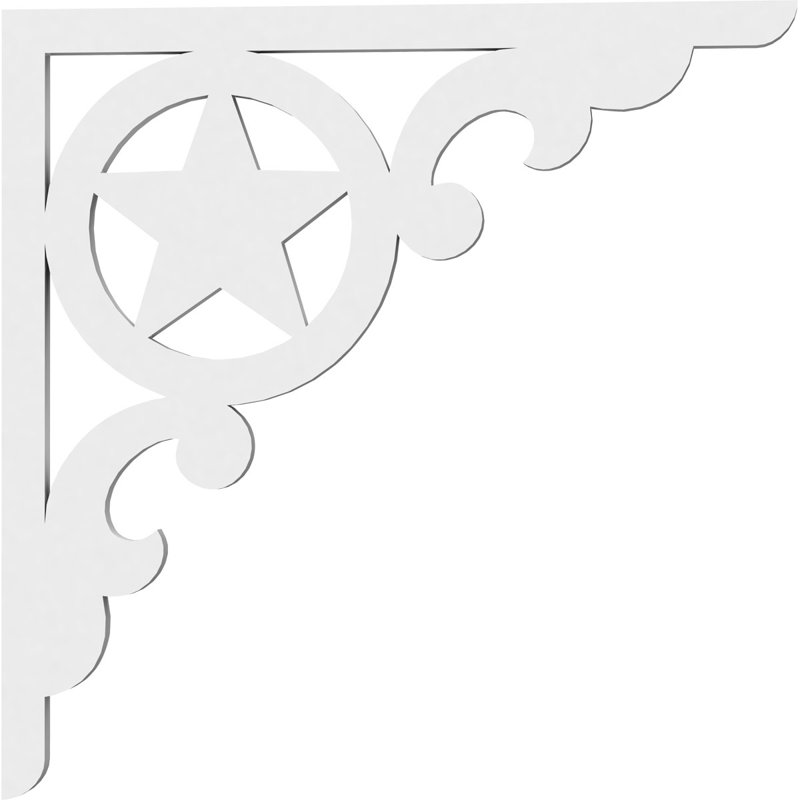 Support de qualité architecturale Hurley, 5/8 po x 16 po x 16 po, Austin, PVC