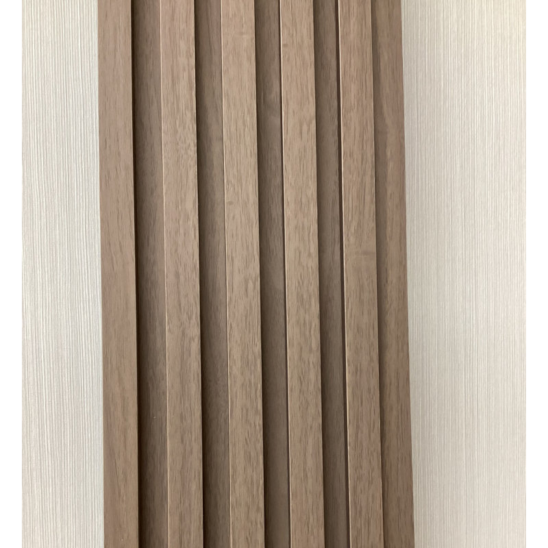 Ensemble de 2 panneaux muraux à lattes 6,7 po x 98,5 po (ensemble de 2) (10 pieds carrés), Brun