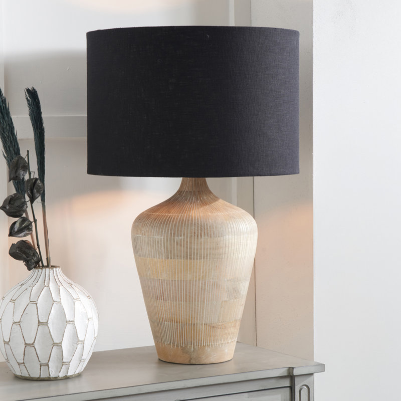Table Lamp, Brown, Black