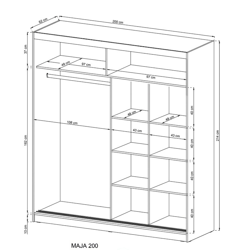 Ashod 2 Door Solid + Manufactured Wood Wardrobe, White