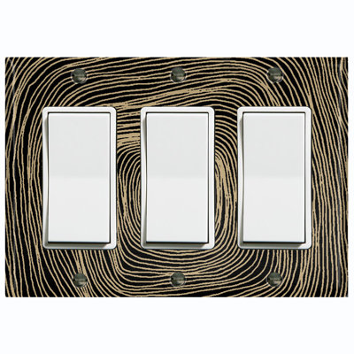 Plaque murale standard abstraite tourbillon abstrait 3 lumières