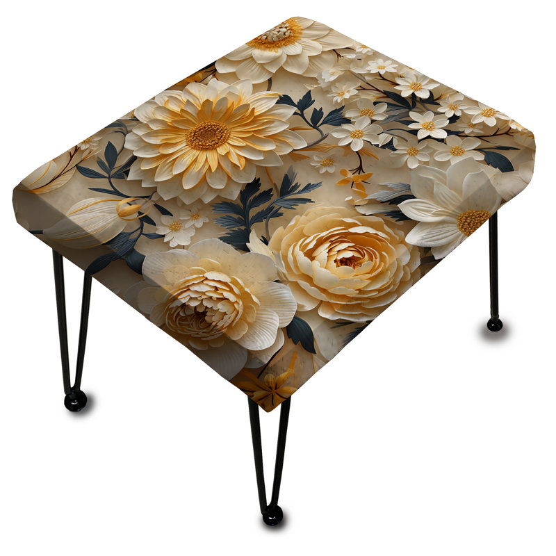 Fallstich - Floral Rectangle Ottoman