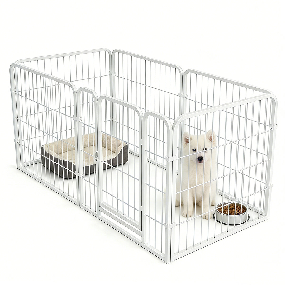 60cm H Playpen Pet Pen 6 Panels Steel Dog Exercise Pen