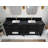 Parker 84 In. W X 22 In. D Double Sink Bathroom Vanity In Black With 2 In.-110409735