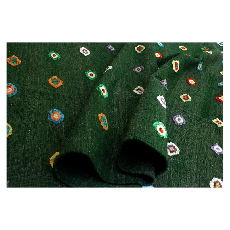 Randell Rectangle 260 cm x 345 cm Polka Dots Hand Woven Kilim