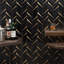 Love Lane 13.3 in. x 10.82 in. Polished Marble and Brass Wall Mosaic Tile (0.99 Sq. Ft. / Each)-61091930