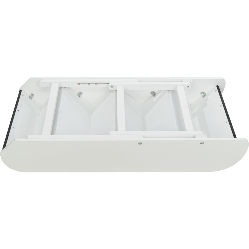 White Adjustable 4-Step Pet Stairs with Carpet Treads