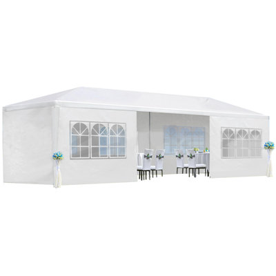 Pavillon de jardin 10 pi x 30 pi avec 8 parois latérales amovibles