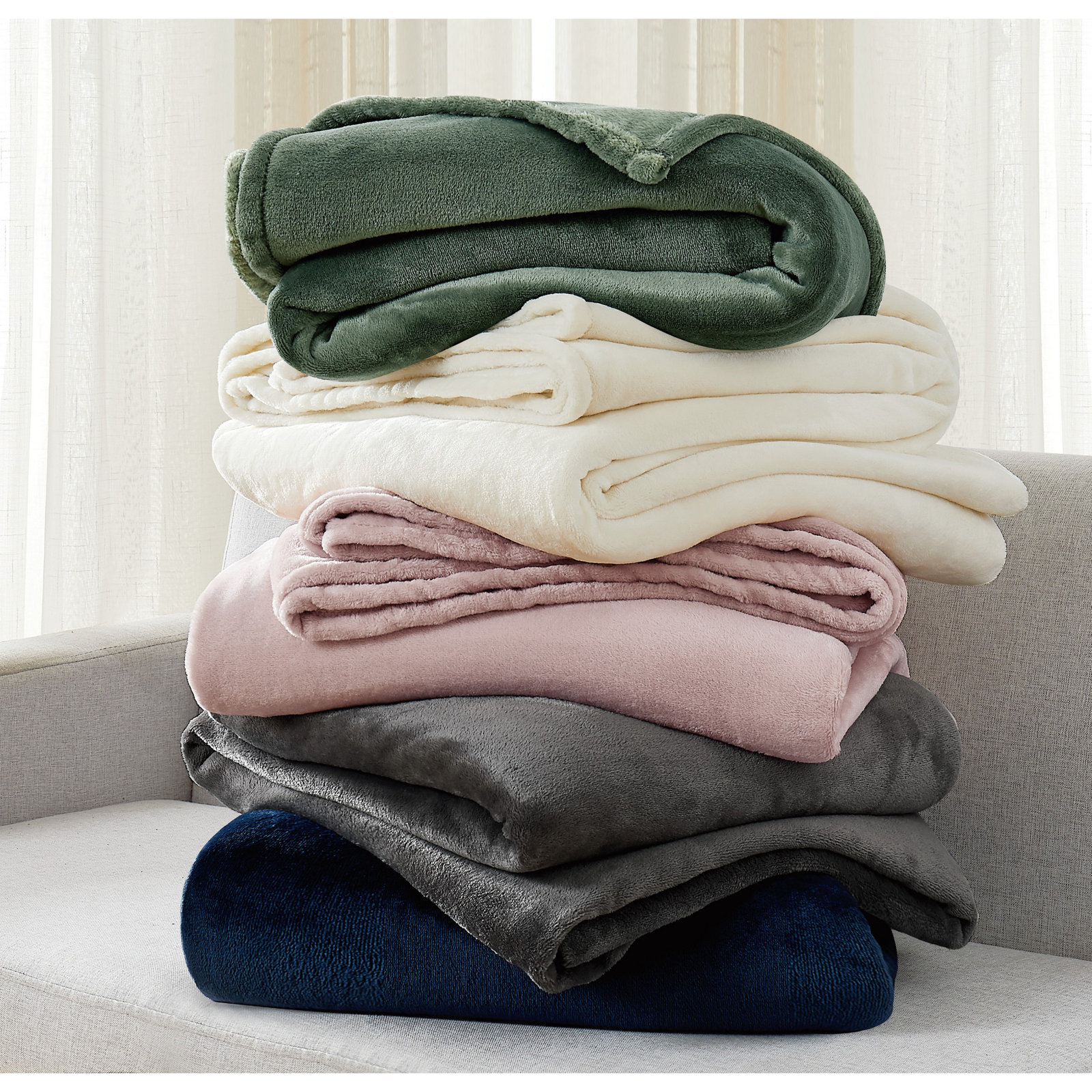 Balee Knitted Throw Blanket, 68" W x 90" L, Gray