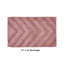 Tapis pour salle de bain touffeté à 100% coton Branston 1990 GSM avec envers antidérapant, certifié OEKO-TEX, lavable à la machine, motif à chevrons luxueux, tapis de salle de bain ultra doux et absorbant, rectangle 21 po x 34 po, rose-795094803-795094788