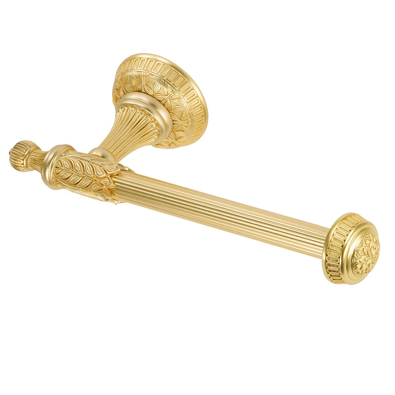 HAMPTON TISSUE BAR RIGHT; SATIN GOLD FINISH, Gold