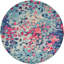 Tapis bleu à motif géométrique Meadow-40280820