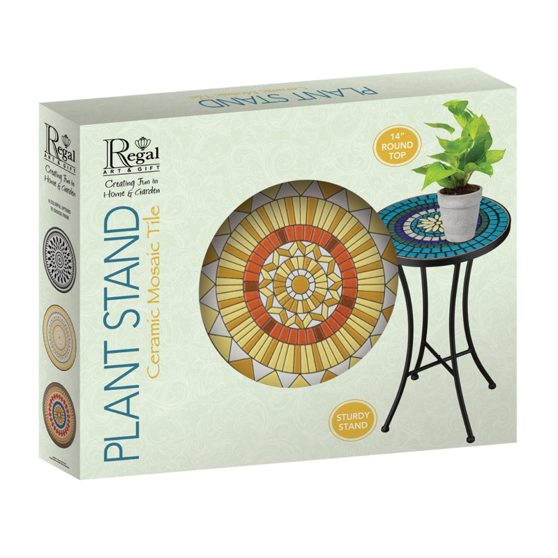 Support pour plante en mosaïque, Doré