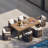 Wevara 7-Piece Outdoor Rope Weave Patio Dining Set with 6 Chairs
