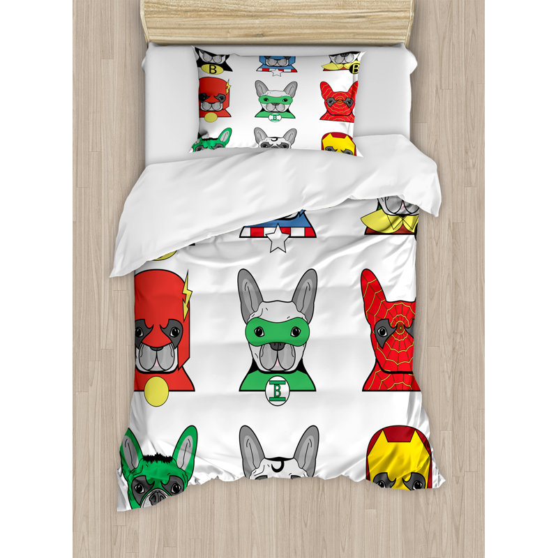 Superhero Modern & Contemporary Polyester Duvet Cover, Twin