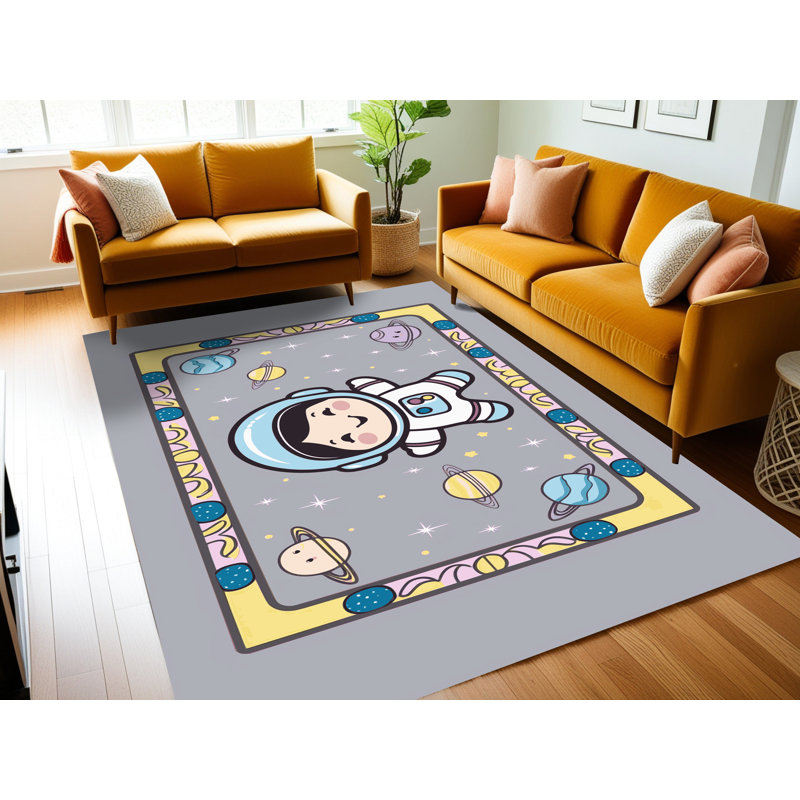 Tapis pour enfant Zoomie Kids, Rectangulaire 8 pi x 12 pi