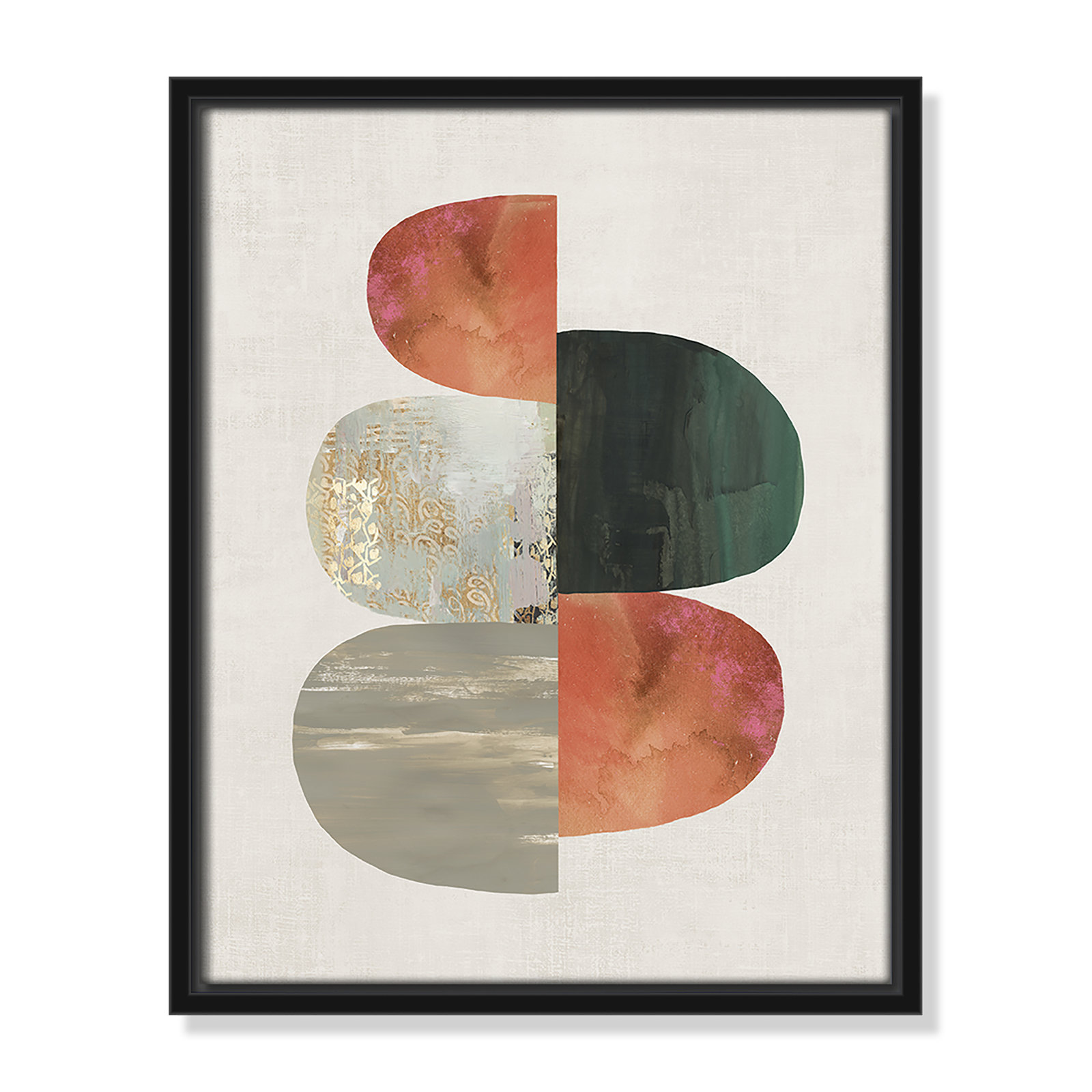 Evolving Energy II by Tom Reeves - Print, 15.5" H x 12.5" W, Framed Canvas, Black