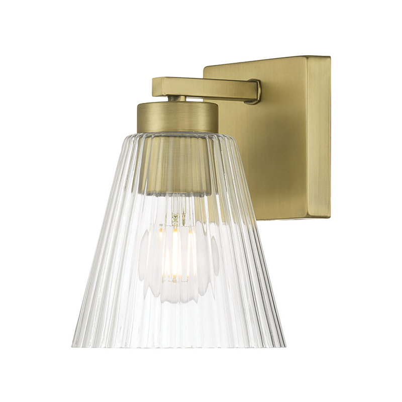 Riville 7.5" High 1-Light Wall Sconce, Brass