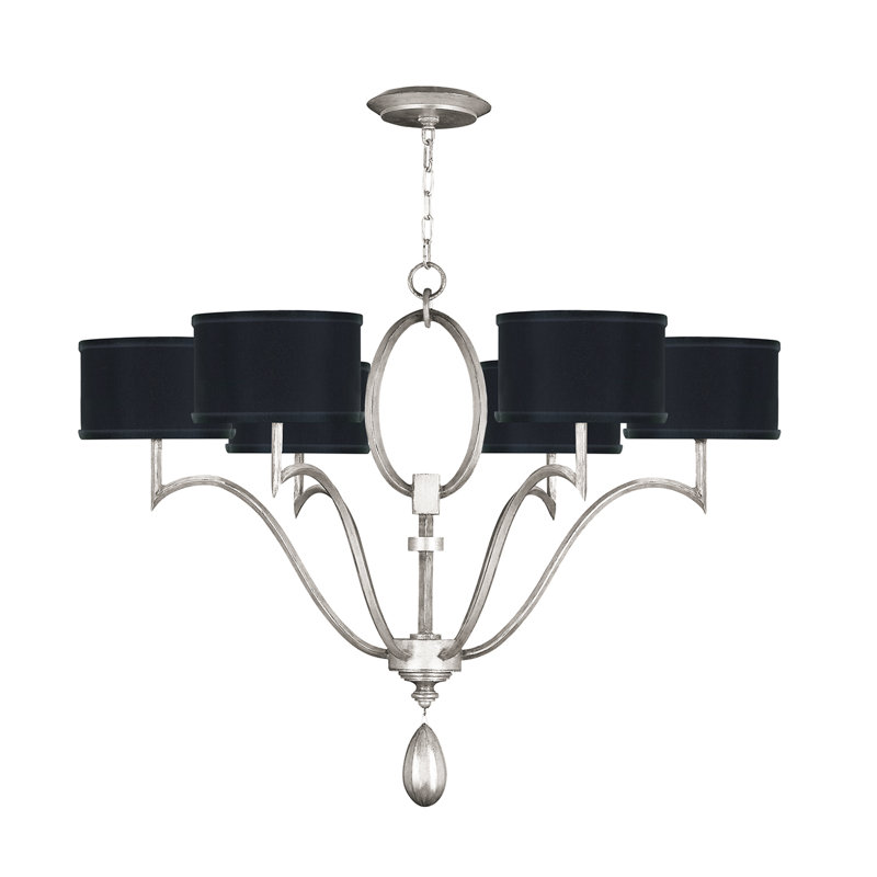 Lustre rond 39 po Allegretto, Noir, Argent