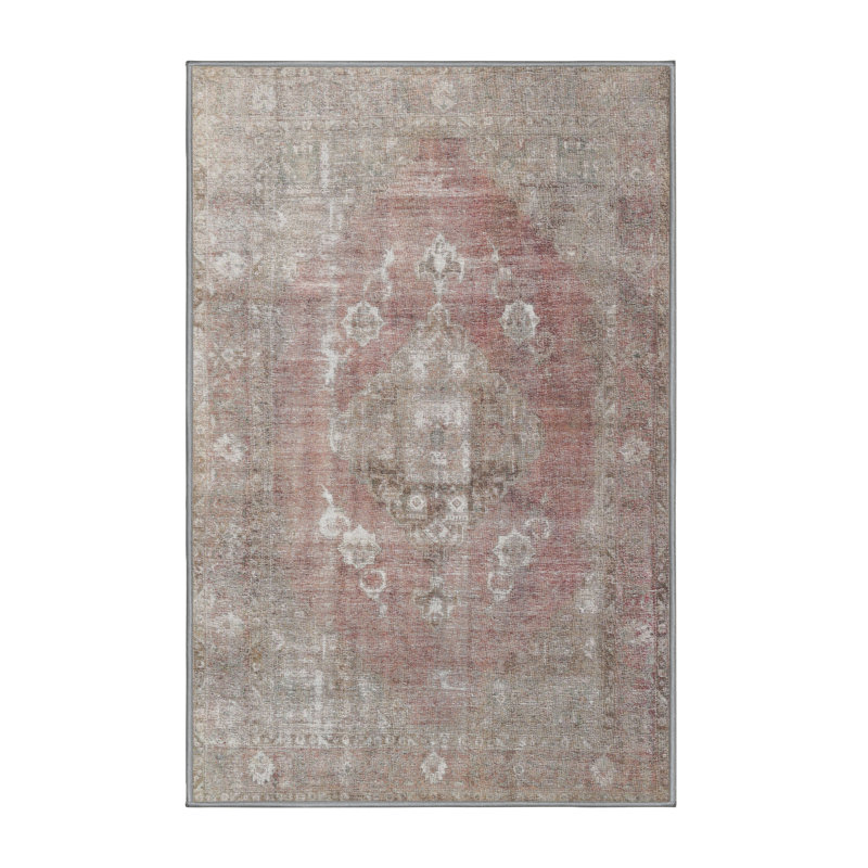 Tapis oriental gris / rouge, Rectangle 8 pi x 10 pi