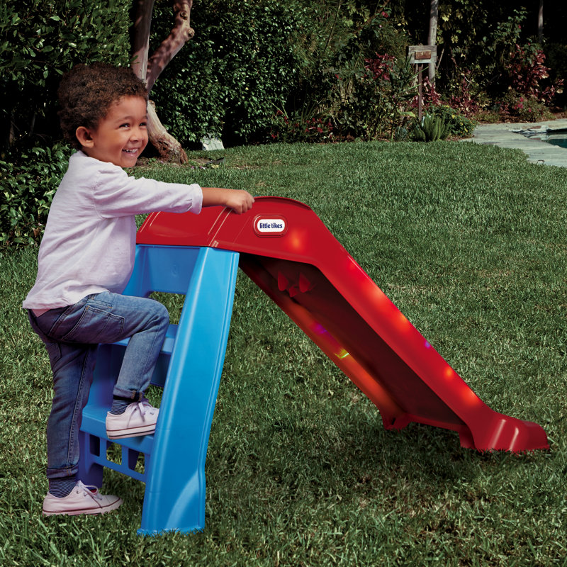 Red and Blue Light-Up Indoor/Outdoor Kids Slide